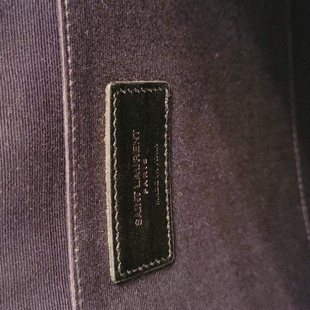 YSL Black on Black Leather Laptop Document case - Picture 6 of 8